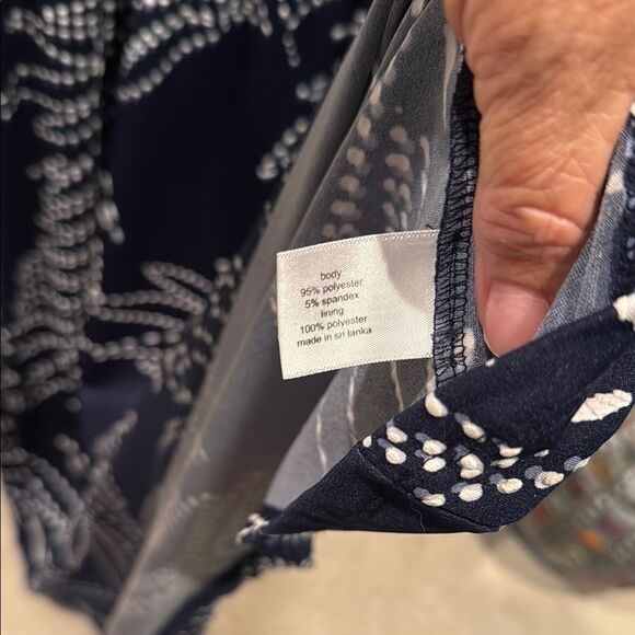 Lane Bryant Blue and White Sleeveless Halter Maxi Dress size 14/16 - Picture 3 of 4